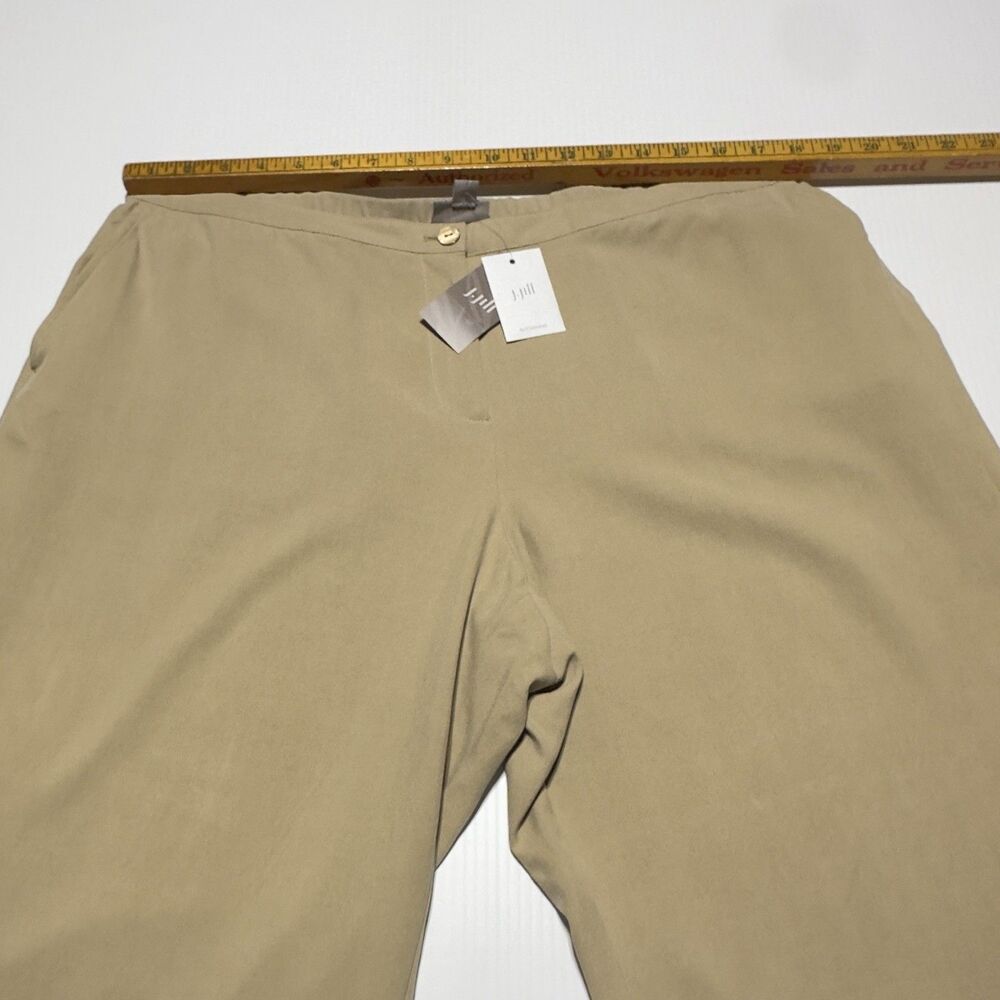 J. Jill Wide Leg 100% Silk Pants Size L Large Tan Khaki NWT - Picture 7 of 11
